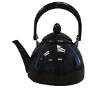 Kitchen & Housewares : Reston Lloyd Contemp 1-1/2-Quart Enamel-on-Steel Teakettle, Black