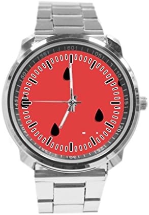 CHK Cute Watermelon Slice Custom Image adult men or women Stainless Steel Strap Wrist Watch best Gift