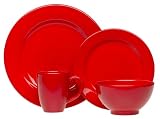 Waechtersbach Fun Factory 4-Piece Dinnerware Place Setting, Service for 1, Cherry