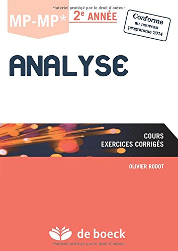 Analyse MP-MP* 2è Année / Cours et exercices corrigés