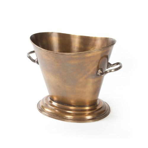 Vintage Antique Brass Hotel Wine Chiller Ice Bucket