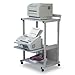 BALT 25983 Stax Dual-Purpose Printer Stand w/3 Shelves, 25w x 20d x 42-1/2h, Gray