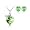 Green Crystal Herz Ohrringe & Anhänger Set (Machen Mit Swarovski Element)