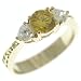 Round Cut Yellow Cz Sterling Silver Rings (size 7,8)
