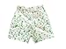 White with Green Print Marlin Print Board Shorts with Drawstring