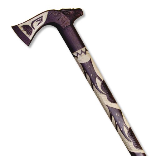 Carved Walking Stick - Folk Eagle Design