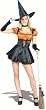 Image of アダルト オレンジセクシーウィッチ コスチューム Adult Orange Sexy Witch Costume 802106