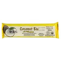 Oskri Coconut Bar with Pineapple, Gluten Free, 1.9-Ounce Bars (Pack of 18)