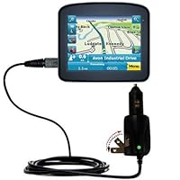 Advanced Gomadic Brand Maylong FD-220 GPS For Dummies 2 in 1 Auto / Car DC Charger with Foldable Wall AC Charging plug - Amazing design built with TipExchange Technology