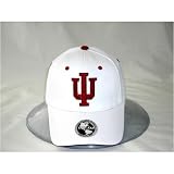Indiana Hoosiers One-Fit NCAA Cotton Twill Flex Cap (White)