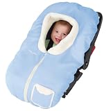 Kiddopotamus PoshPouch Premium Baby Carrier Cover Faux Seude & Fur, Blue