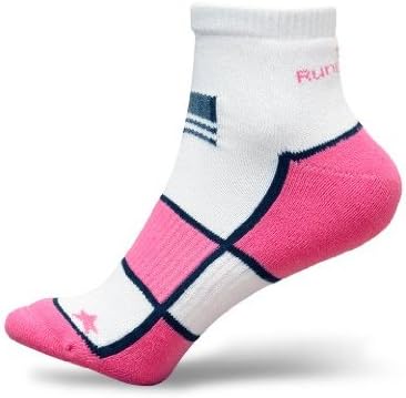 RunBreeze Womens Cushioning Ankle Single Layered Padded Technical Running Socks Pink (6.5-8.5 US Mens)