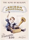 The Edison Standard phonograph Looking for the band, Art Poster