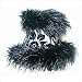 Velvet Candelabra Shade with Eyelash Feathers