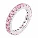Sterling Silver Pink Cubic Zirconia Eternity Ring