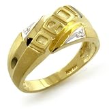 10K Gold & Diamond Accent 'Dad' Ring - Size 10.5