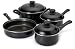 Kitchen & Housewares : CSB Brands 7 Piece La Grande Coupe Non-Stick Pot Set Black