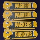 Ceiling Fan Designers 52SET-NFL-GRB NFL Green Bay Packers Football 52 In. Ceiling Fan Blades OnLY