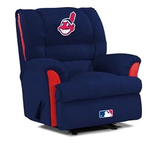 Buy Cleveland Indians MLB Team Logo Furniture - Big Daddy Recliner By Baseline