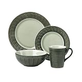 Pfaltzgraff Shadow Box Jade 16-Piece Dinnerware Set, Service for 4