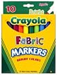 CRAYOLA FABRIC MARKERS 10 COUNT