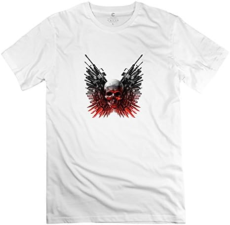 YWT The Expendables Skull Man T-shirts 100% Cotton Cool White