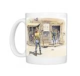 Gunfight in the street of a western town Photo Mugs