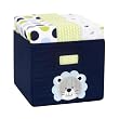 Carter's Tote with 3-Pack Receiving Blankets - Black & Navy Lion