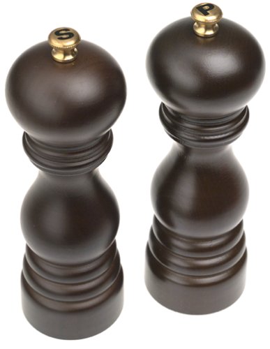 Peugeot Paris Classic 7-Inch Salt and Pepper Mill Set, Chocolate Matte under The Kitchen Store