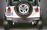 Olympic 4X4 553-11X Rear 57 in Rock Bumper w/ Rec Hitch for Jeep Wrangler YJ