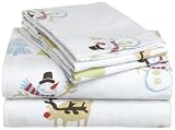 Pike Street 135-Gram Printed Flannel Twin Sheet Set, Winter Wonderland