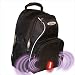 Built-in Alarm School Backpack in Black