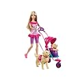 Barbie - T7197 - Poup�e Mannequin -  Barbie Balade avec  Ses Chiens