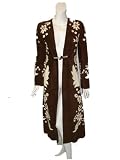 DOLCE & GABBANA Suede Leather Long Coat 40 In Brown