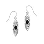 Sterling Silver Celtic Knot with Onyx Center Earrings