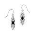Sterling Silver Celtic Knot with Onyx Center Earrings