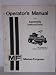 MF 5 & MF 8 riding lawn mowers operators manual & assembly instructions