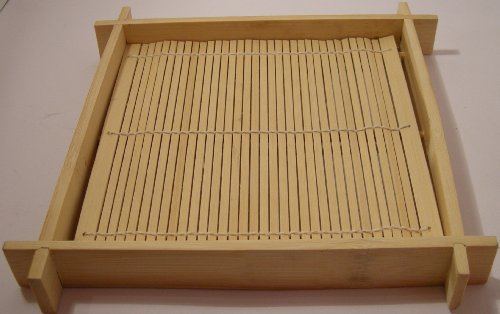 Sushi Mat Wooden Server 19x19cm 3cm deep Superior quality Bamboo