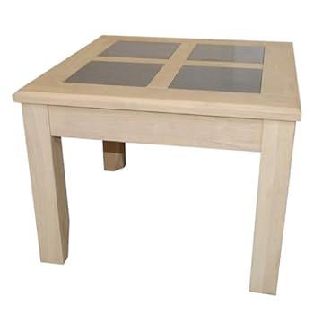 ORLEANS - Table basse carrée - finition naturalle