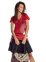 Desigual Camiseta Manga Corta Beatriz (Rojo)