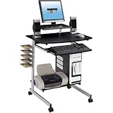 Compact Computer Desk Cart(Graphite Color)