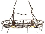 Hand-Twisted Vine Pot Rack Chandelier
