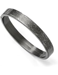 Leslies Sterling Silver Ruthenium plated Flexible Bangle