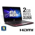 Acer Aspire AS1410-2954 11.6-Inch Red Laptop - Up to 6 Hours of Battery Life (Windows 7 Home Premium)