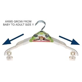 HANGER4LIFE Adjustable Hanger with Clips (Set of 3)