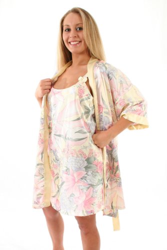 Satin Chemise Nightgown Robe Set Plus Padded Hanger