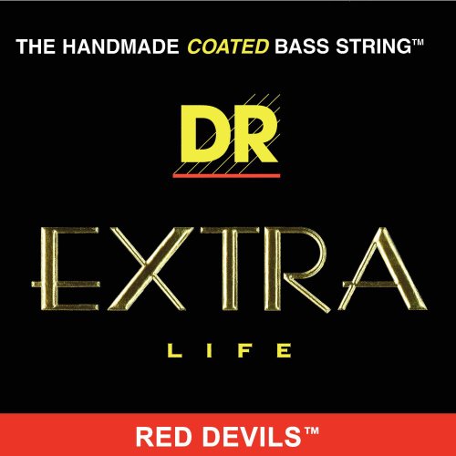 DR HANDMADE COATED BASS STRINGS - Extra Life - Red Devils .045-.125 Medium