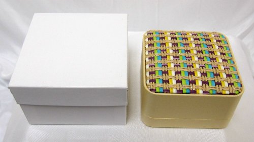 3 PACK Bamboo Top, Suede Inside Watch / Bangle Jewelry Box Cream