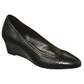Women's Merona® Maura Embossed Leather Wedges - Black