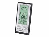 Meade TE388W Wireless Weather Forecaster with Atomic Clock, Black